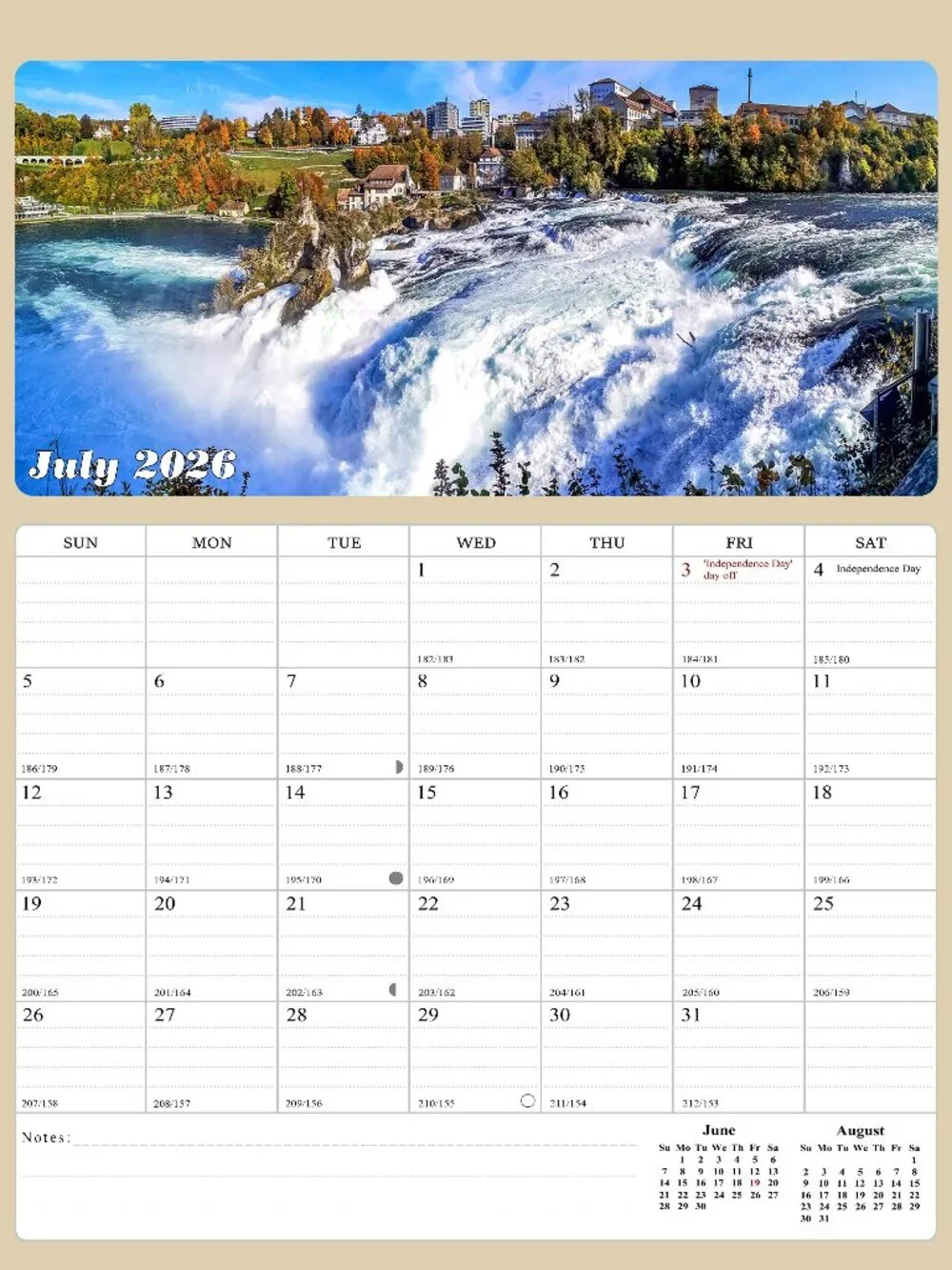 2026 - 2027 Calendar Magnetic Peel & Stick 18 Months 8.5